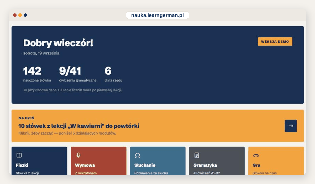 Twój pulpit - nauka.learngerman.pl