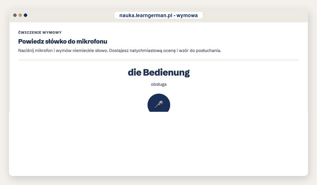 Ćwiczenie wymowy - nauka.learngerman.pl